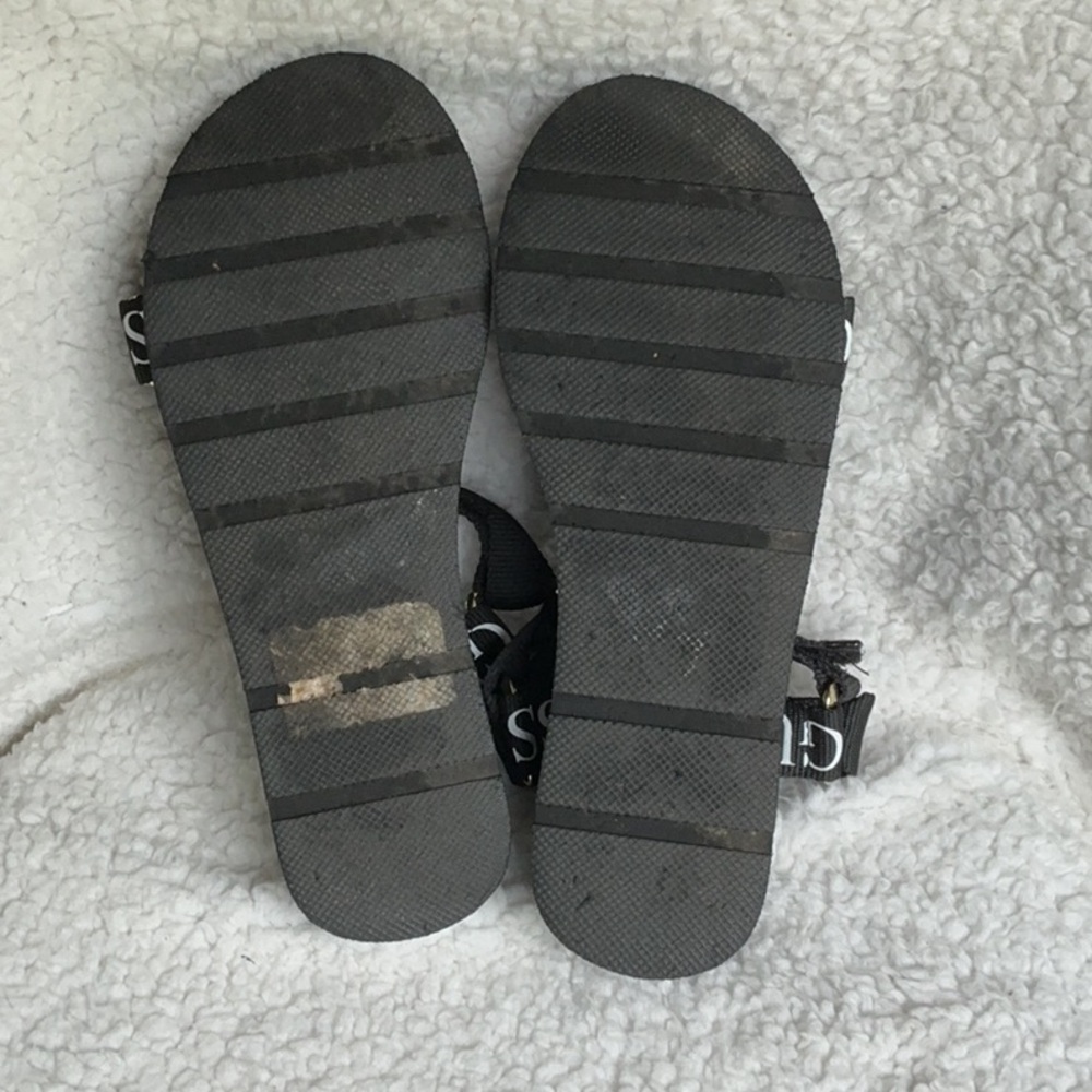Guess Black Platform Sandals Size 7 - Picture 6 of 7